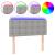 Tăblie de pat cu LED, gri deschis, 90x5x78/88 cm, textil GartenMobel Dekor