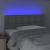 Tăblie de pat cu LED, gri deschis, 90x5x78/88 cm, textil GartenMobel Dekor