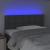 Tăblie de pat cu LED, gri închis, 90x5x78/88 cm, textil GartenMobel Dekor