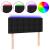 Tăblie de pat cu LED, negru, 90x5x78/88 cm, textil GartenMobel Dekor
