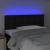 Tăblie de pat cu LED, negru, 90x5x78/88 cm, textil GartenMobel Dekor