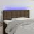 Tăblie de pat cu LED, maro închis, 90x5x78/88 cm, textil GartenMobel Dekor
