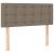 Tăblie de pat cu LED, gri taupe, 90x5x78/88 cm, textil GartenMobel Dekor