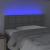 Tăblie de pat cu LED, gri deschis, 100x5x78/88 cm, textil GartenMobel Dekor
