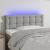 Tăblie de pat cu LED, gri deschis, 100x5x78/88 cm, textil GartenMobel Dekor