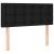 Tăblie de pat cu LED, negru, 100x5x78/88 cm, textil GartenMobel Dekor