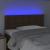 Tăblie de pat cu LED, maro închis, 100x5x78/88 cm, textil GartenMobel Dekor