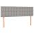 Tăblie de pat cu LED, gri deschis, 144x5x78/88 cm, textil GartenMobel Dekor