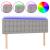 Tăblie de pat cu LED, gri deschis, 144x5x78/88 cm, textil GartenMobel Dekor