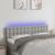 Tăblie de pat cu LED, gri deschis, 144x5x78/88 cm, textil GartenMobel Dekor