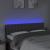 Tăblie de pat cu LED, gri închis, 144x5x78/88 cm, textil GartenMobel Dekor