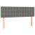 Tăblie de pat cu LED, gri închis, 144x5x78/88 cm, textil GartenMobel Dekor