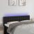 Tăblie de pat cu LED, negru, 144x5x78/88 cm, textil GartenMobel Dekor