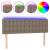 Tăblie de pat cu LED, gri taupe, 144x5x78/88 cm, textil GartenMobel Dekor