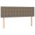 Tăblie de pat cu LED, gri taupe, 144x5x78/88 cm, textil GartenMobel Dekor