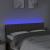 Tăblie de pat cu LED, gri taupe, 144x5x78/88 cm, textil GartenMobel Dekor