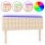 Tăblie de pat cu LED, crem, 144x5x78/88 cm, textil GartenMobel Dekor