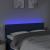 Tăblie de pat cu LED, albastru, 144x5x78/88 cm, textil GartenMobel Dekor