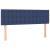 Tăblie de pat cu LED, albastru, 144x5x78/88 cm, textil GartenMobel Dekor