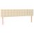 Tăblie de pat cu LED, crem, 160x5x78/88 cm, textil GartenMobel Dekor