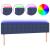 Tăblie de pat cu LED, albastru, 180x5x78/88 cm, textil GartenMobel Dekor