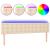 Tăblie de pat cu LED, crem, 200x5x78/88 cm, textil GartenMobel Dekor