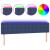 Tăblie de pat cu LED, albastru, 200x5x78/88 cm, textil GartenMobel Dekor