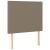 Tăblie de pat cu LED, gri taupe, 80x5x118/128 cm, textil GartenMobel Dekor