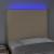Tăblie de pat cu LED, crem, 80x5x118/128 cm, textil GartenMobel Dekor