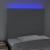 Tăblie de pat cu LED, gri deschis, 90x5x118/128 cm, textil GartenMobel Dekor