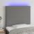 Tăblie de pat cu LED, gri închis, 90x5x118/128 cm, textil GartenMobel Dekor