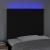 Tăblie de pat cu LED, negru, 90x5x118/128 cm, textil GartenMobel Dekor