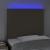 Tăblie de pat cu LED, gri taupe, 90x5x118/128 cm, textil GartenMobel Dekor