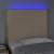 Tăblie de pat cu LED, crem, 90x5x118/128 cm, textil GartenMobel Dekor