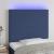 Tăblie de pat cu LED, albastru, 90x5x118/128 cm, textil GartenMobel Dekor