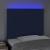 Tăblie de pat cu LED, albastru, 90x5x118/128 cm, textil GartenMobel Dekor