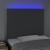 Tăblie de pat cu LED, gri închis, 100x5x118/128 cm, textil GartenMobel Dekor
