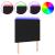 Tăblie de pat cu LED, negru, 100x5x118/128 cm, textil GartenMobel Dekor