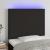 Tăblie de pat cu LED, negru, 100x5x118/128 cm, textil GartenMobel Dekor