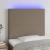 Tăblie de pat cu LED, gri taupe, 100x5x118/128 cm, textil GartenMobel Dekor