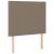Tăblie de pat cu LED, gri taupe, 100x5x118/128 cm, textil GartenMobel Dekor