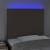 Tăblie de pat cu LED, gri taupe, 100x5x118/128 cm, textil GartenMobel Dekor