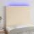 Tăblie de pat cu LED, crem, 100x5x118/128 cm, textil GartenMobel Dekor