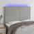Tăblie de pat cu LED, gri deschis, 144x5x118/128 cm, textil GartenMobel Dekor