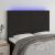 Tăblie de pat cu LED, negru, 144x5x118/128 cm, textil GartenMobel Dekor
