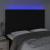 Tăblie de pat cu LED, negru, 144x5x118/128 cm, textil GartenMobel Dekor