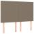Tăblie de pat cu LED, gri taupe, 144x5x118/128 cm, textil GartenMobel Dekor