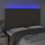 Tăblie de pat cu LED, gri taupe, 144x5x118/128 cm, textil GartenMobel Dekor