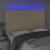 Tăblie de pat cu LED, crem, 144x5x118/128 cm, textil GartenMobel Dekor