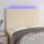 Tăblie de pat cu LED, crem, 144x5x118/128 cm, textil GartenMobel Dekor